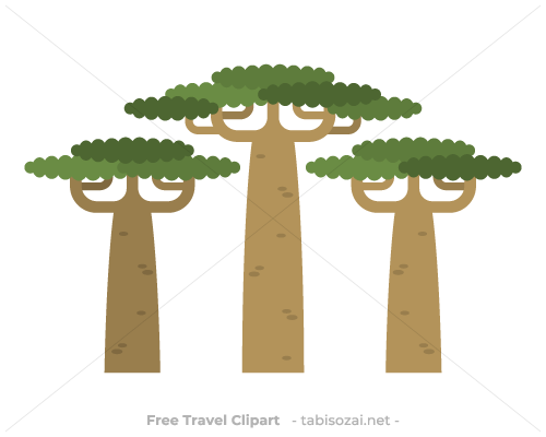 Baobab(Madagascar) clipart