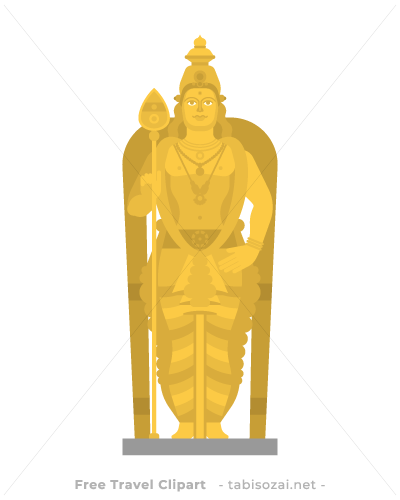 バトゥ洞窟(マレーシア)のイラスト素材