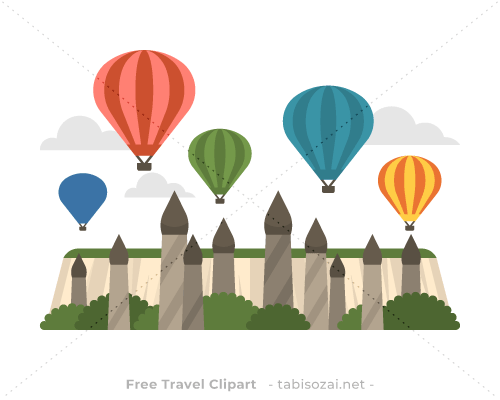 Cappadocia (Kapadokya)(Turkey) clipart
