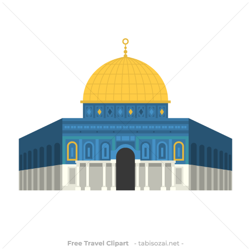 岩のドーム(イスラエル)のイラスト素材