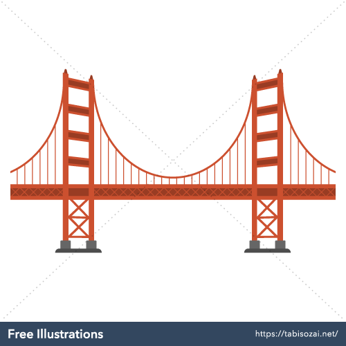 Golden Gate Bridge Free Illustration