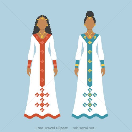 Habesha kemis(Ethiopia) clipart