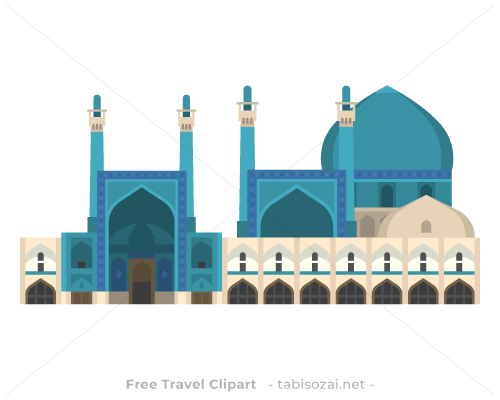イマームモスク(イラン)のイラスト素材