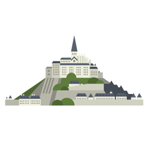 Mont Saint-Michel Free PNG Illustration