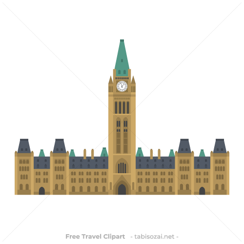 カナダ国会議事堂(カナダ)のイラスト素材