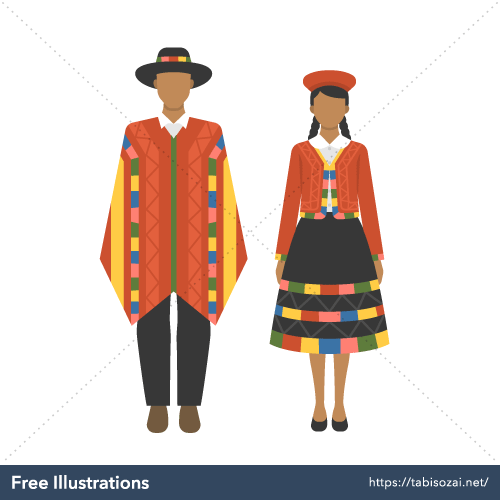 Peru national costume Free Illustration