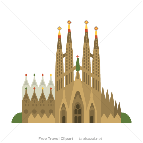 Sagrada Família(Spain) clipart