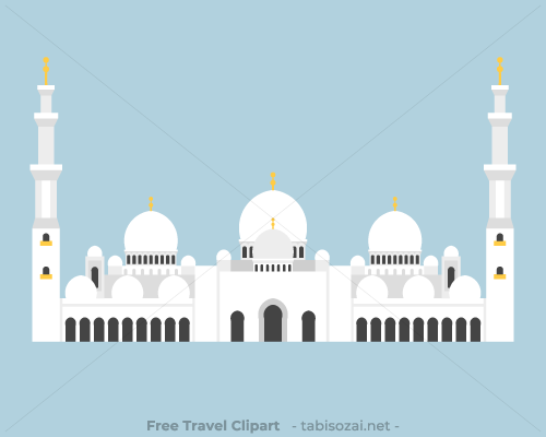 Sheikh Zayed Grand Mosque(UAE) clipart