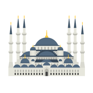 スルタンアフメト・モスクの無料イラスト素材
