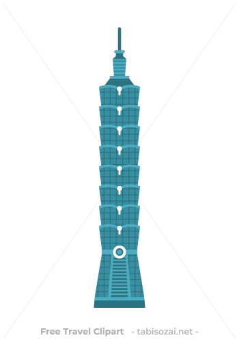 台北101(台湾)のイラスト素材