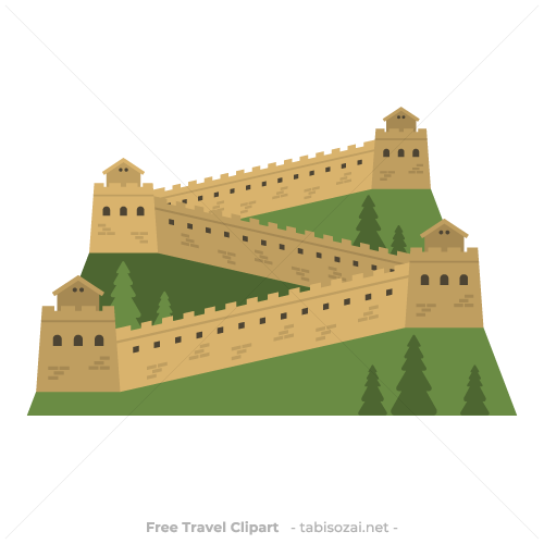 Great Wall (长城)(China) clipart