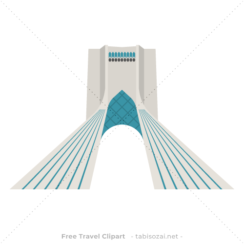 Azadi Tower (برج آزادی‎)(Iran) clipart