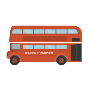 ロンドンバスの無料イラスト素材