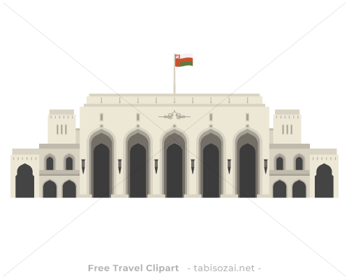 ロイヤル・オペラハウス・マスカット(オマーン)のイラスト素材