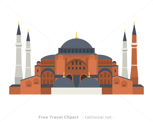 アヤソフィア(トルコ)のイラスト素材