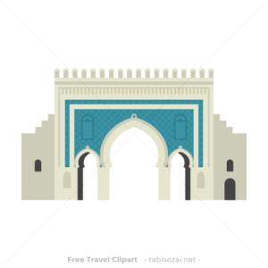 ブー・ジュルード門の無料イラスト素材