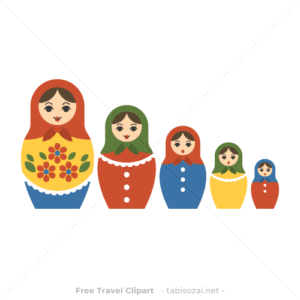 マトリョーシカの無料イラスト素材