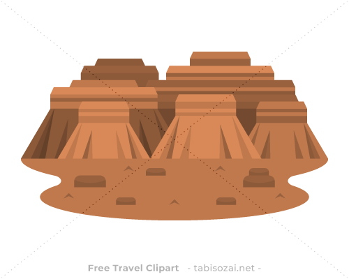 グランドキャニオン(アメリカ合衆国)のイラスト素材