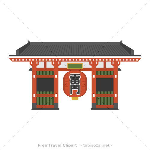 雷門(日本)のイラスト素材