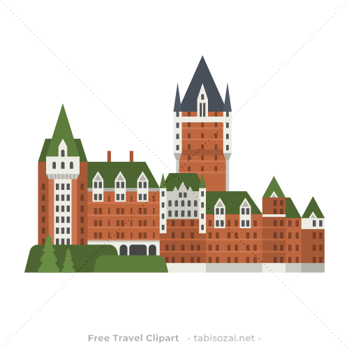 シャトー・フロンテナック(カナダ)のイラスト素材