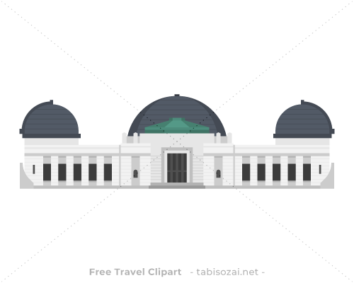 グリフィス天文台(アメリカ合衆国)のイラスト素材