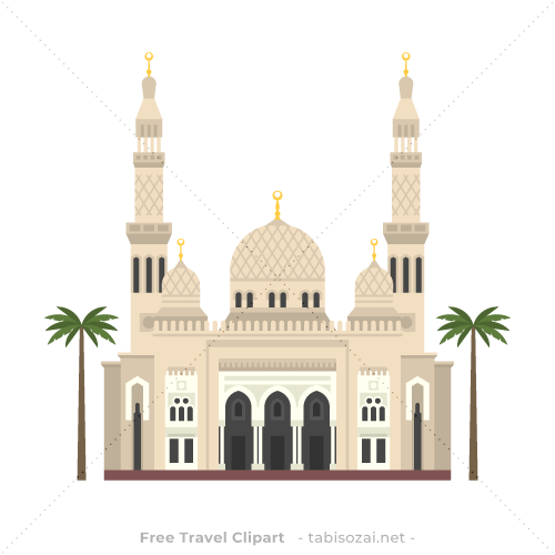 ジュメイラ・モスク(アラブ首長国連邦)のイラスト素材