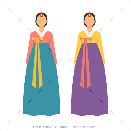 チマ・チョゴリ(韓国)のイラスト素材