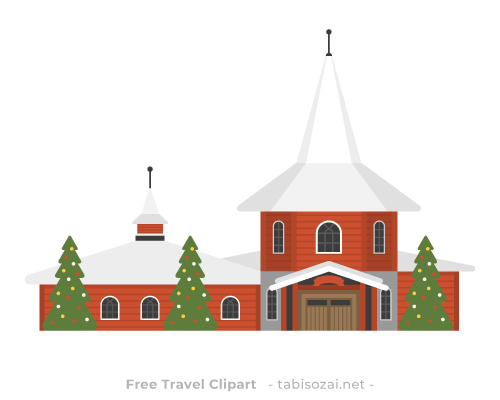 Santa Claus Village(Finland) free travel clipart illustration