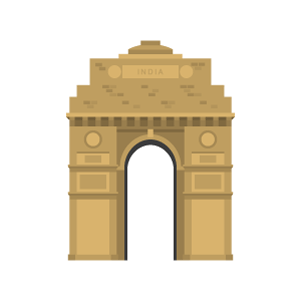 India Gate Free PNG Illustration