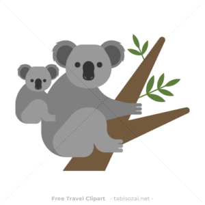 コアラの無料イラスト素材