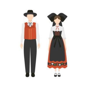 Alsace Costume Free PNG Illustration