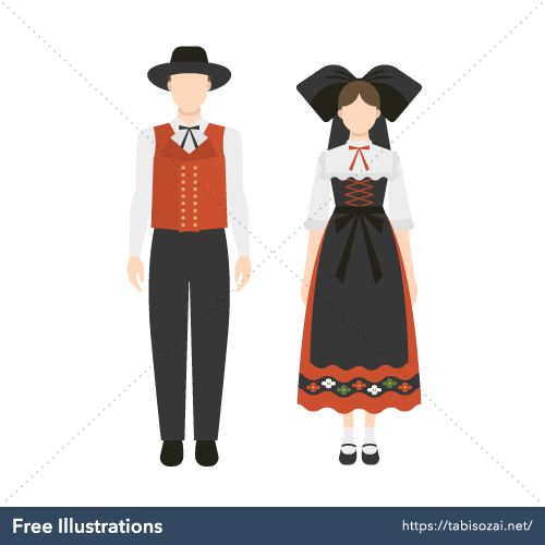 Alsace Costume Free Illustration