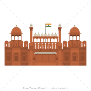 レッド・フォートの無料イラスト素材