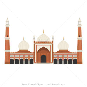 ジャマー・マスジッドの無料イラスト素材