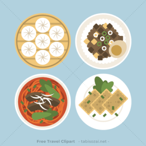 台湾料理の無料イラスト素材
